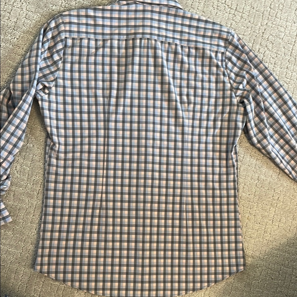 Mizzen+Main Blue, Light Pink and Grey Performance Dress Shirt Versatile Elegance - Picture 3 of 3